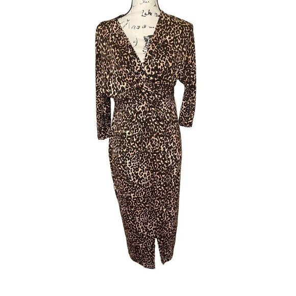 NWT Jessica Simpson Maternity Lepoard print Dress Size Medium - Picture 2 of 6